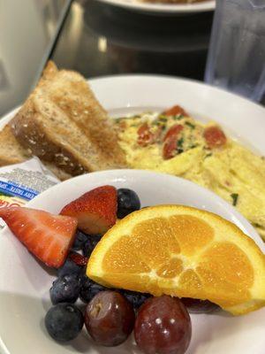 Oven-Roasted Tomato and and Basil Omelet