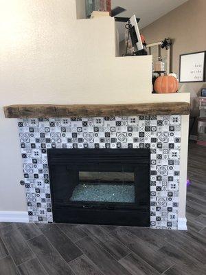 Dual sided fireplace