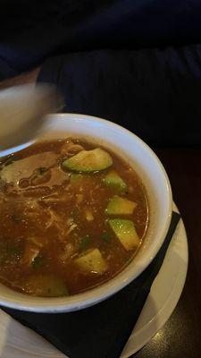 Tortilla soup cup which was larger than we expected for six dollars.