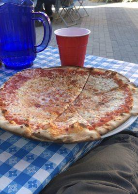 The "Margherita Pizza" and Red Solo Cup. Just like college.