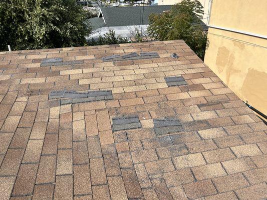 Damage shingles