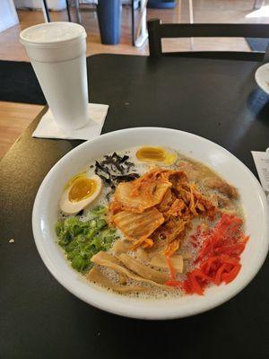 Tori Ramen with Egg and Kimchi