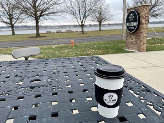 Milltown Coffee, views from the front patio area.