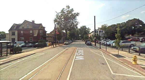 SEPTA: Orange Street Station (Light Rail 101) Media Trolley. This is literally the end of the line! (photo from online maps program)