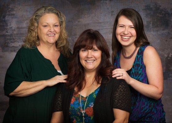 The staff of Helping Hands, from left to right - Caycee Kelly, Melanie Richardson (owner) and Cristina Koval.