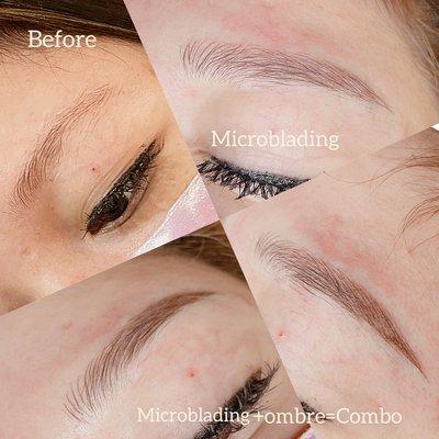 This is microblading and combo 
See different skill.
Perfact Natural eyebrows