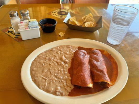 Beef enchiladas - No cheese