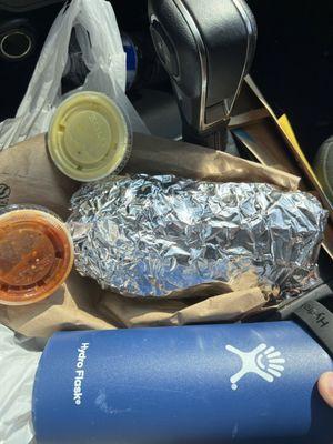 Huge burrito! It was the size of my Hydro flask