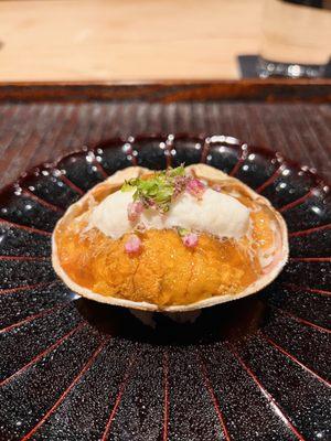 Kyoto snow crab and uni with cauliflower cream