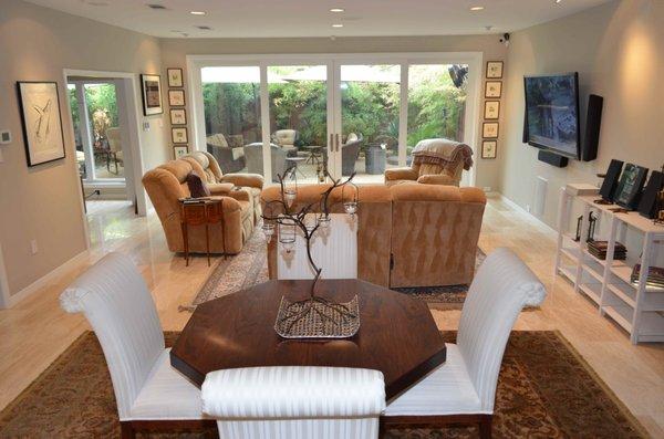 Living Room -looking from kitchen to back patio