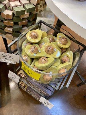 Cute avocado bath bombs