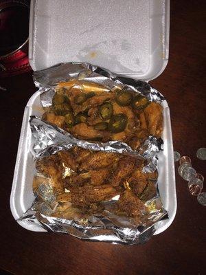 Jalapeños and hot lemon pepper