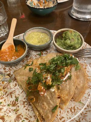 Chicken Tinga Tacos with home made guacamole