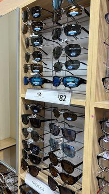 Nice selection of sunglass frames.