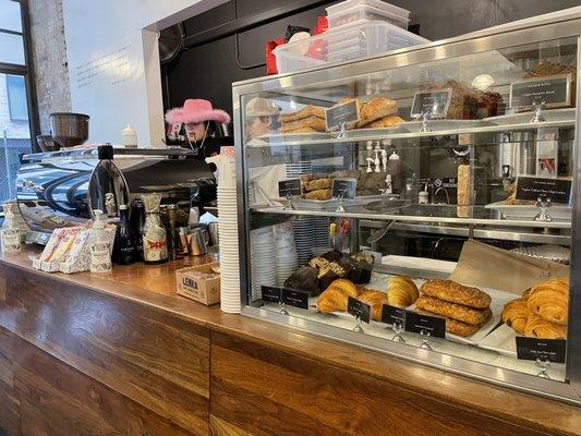 Pastries and la marzoco espresso machine