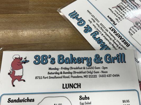 Three B's Bakery & Lunch