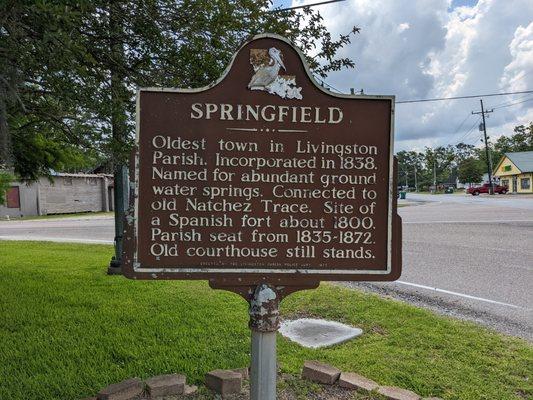 Springfield Historical Marker