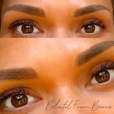 Blissful Fusion Brows- Combination of Microblading @ Powder Brows