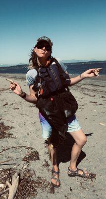 One of our kayak guides found some treasures on the Discovery Park beach during a Discovery Point Kayak Tour.