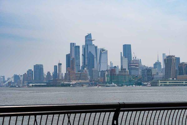 View of NYC Skyline from Hoboken Riverview Park