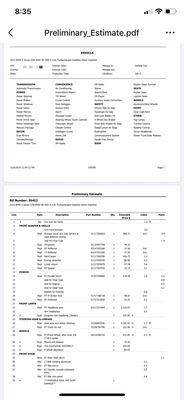 Preliminary report of car fix