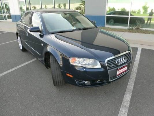 The beautiful 2006 Audi A4 Quattro, w/3.2L V-6 engine and Tiptronic transmission that i bought from Enyat and Rami at Titan Motors.  Nice!