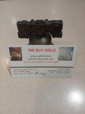 We pay top dollar for your gold.$$$