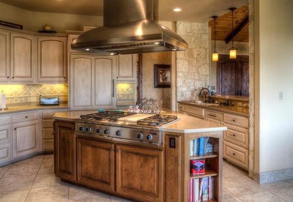 Nice large range on kitchen island