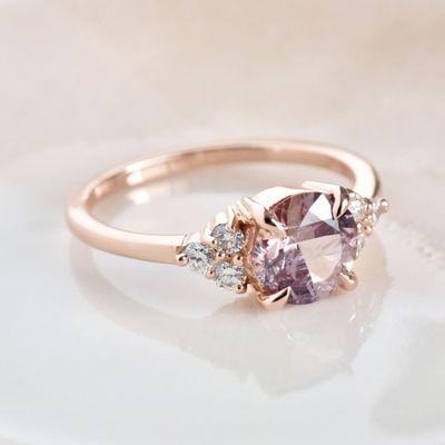 You can't go wrong with pink sapphires set in warm rose gold.