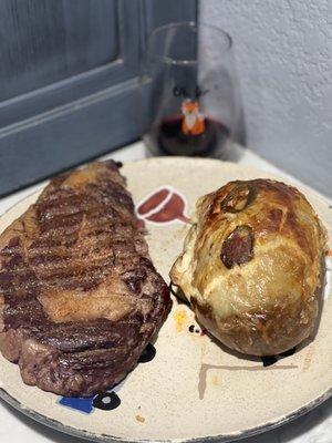 Ribeye and Twice Baked Potato