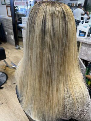 Balayage en cabello muy procesado con olaplex todo se puede