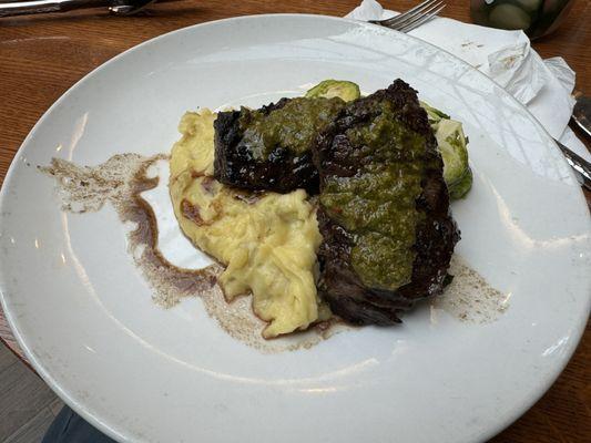 Chimichurri skirt  steak