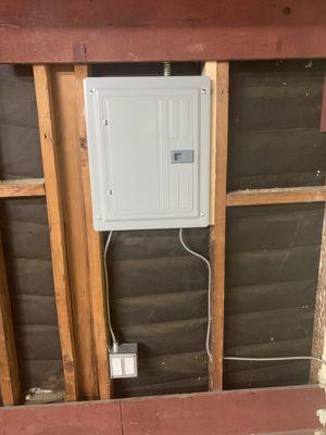 New sub-breaker installed in our garage (60 amp) and 4 new plugs.