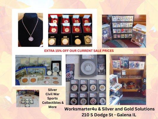 Visit Worksmarter4u & Silver & Gold Solutions in Galena During Our Fall Into Savings Event. Extra 15% off sale prices on all in Stock Items