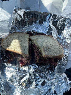 Hot Pastrami Sandwich