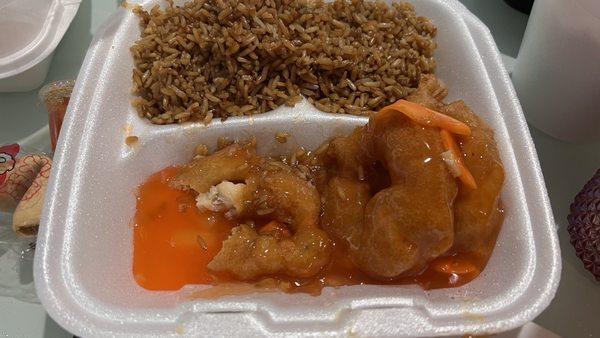 Sweet and Sour Shrimp Lunch