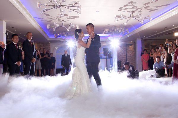 Smoke machine made our first dance magical!