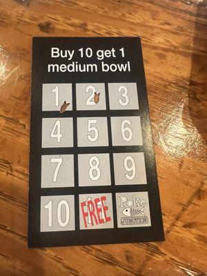 Don't forget your punch card