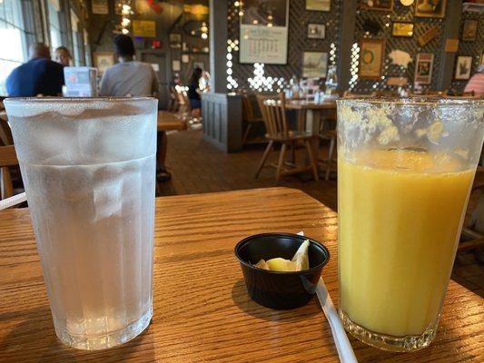 Water and OJ