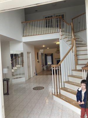 Freshly painted foyer in Basking Ridge, NJ