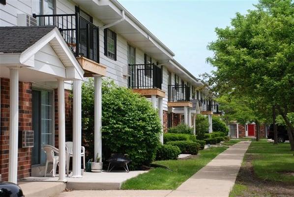 Each apartment offers a patio or balcony