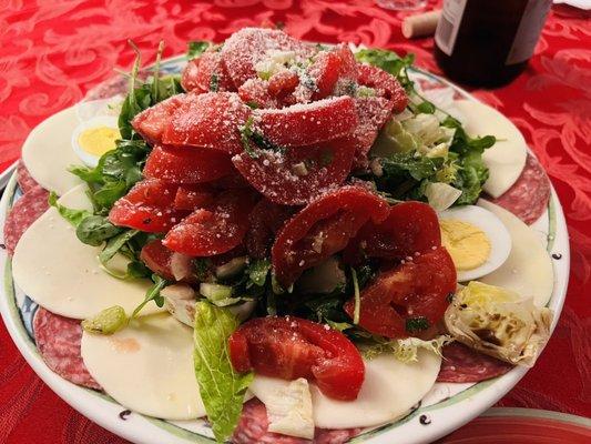 Dan marinated the tomatoes for the antipasti. They tasted garden fresh.