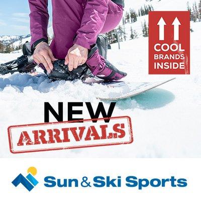 It's snowing! get to Sun & Ski Sports for New winter arrivals. Snowboards, Skis, snow helmets, ski jackets and pants.