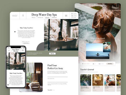 A design concept for a Spa focused Wordpress Theme