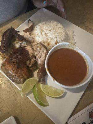 Chicken, Rice, and beans