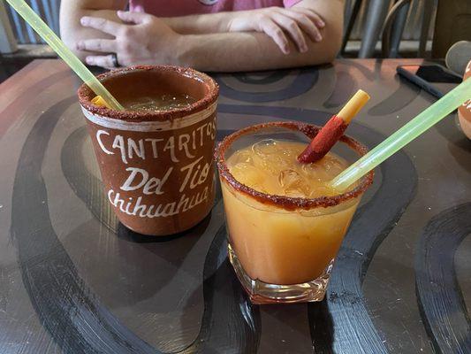 Cantarito and Orange Pineapple Mezcalita