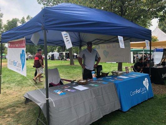 Our booth at The Windsor harvest Festival