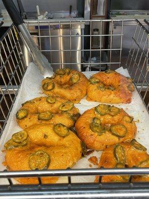 Jalapeno cheese bagels