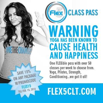 Flex5 Class Pass for yoga, pilates  and fitness classes