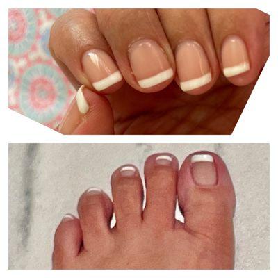 Post 3 weeks AFTER my pedi and gel mani.  I'm still happy with it 3 weeks after.